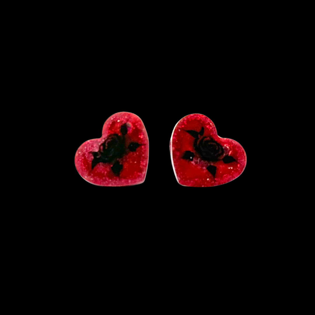 Tattooed Heart Earrings (As-Is)*